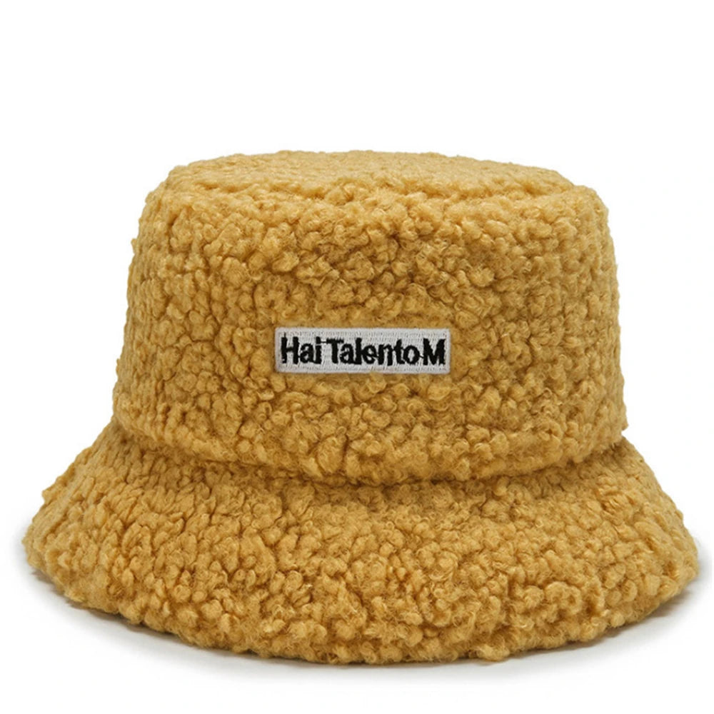 Winter Warm Fleece Bucket Hat for Men Women Cold Resistant Fashion Fisherman Cap Trendy Sunshade