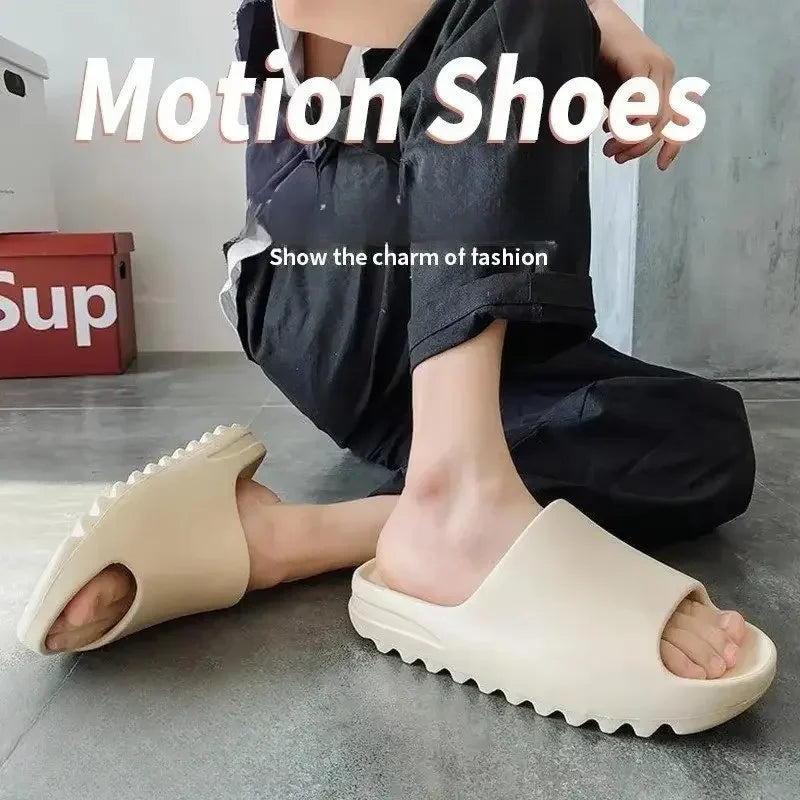 Brand High Quality Super Soft EVA Sole Summer Slippers for Men Bathroom Slippers Home Slides Couple Beach Sandals Male Slipper
